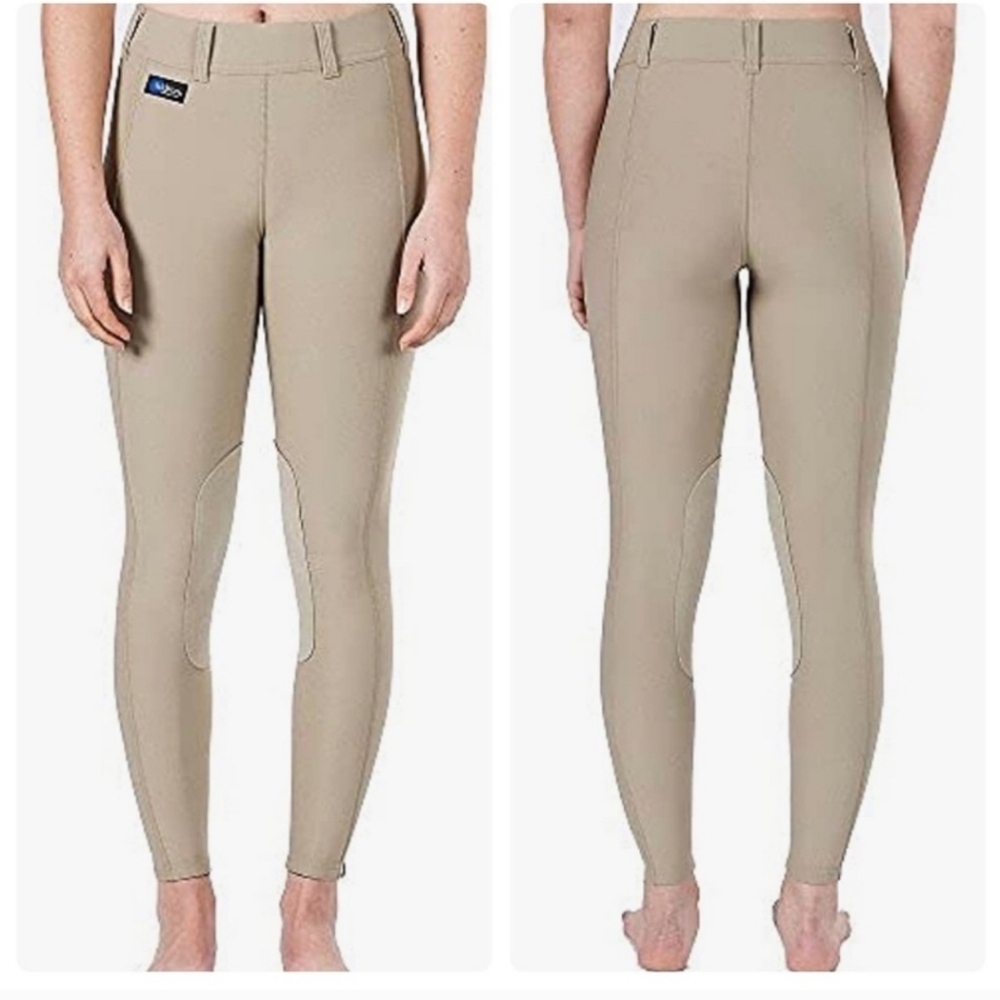 Irideon Cadence Classic Breeches Riding Pants Tan Beige Size 28 Knee Patch